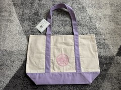 Trader Joe’s Large Canvas Tote Bag – Beige Purple Lavender