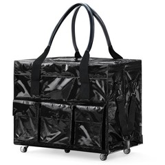Reusable Grocery Bag on Wheels, 105L Foldable Rolling Tote, Shopping Trolley …