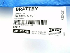 Ikea Brattby Blue Shopping Tote Bag Reusable Heavy-Duty 10.5x8x10.5 Inch Set 2