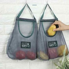Reusable Mesh Grocery Bags for Food, Fruit, Vegetables, and Kitchen Storage