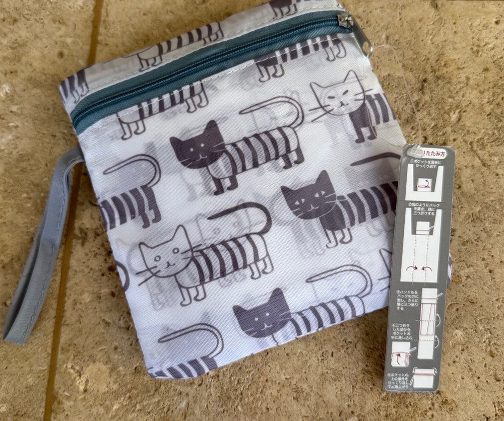 Cat Packable Foldable Shopping Polyester Reusable Grocery Tote Bag