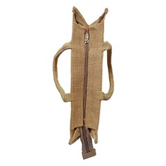 Jute Bag Multipurpose, Reusable with Zipper 10 x 11 x 5 In Multicolor