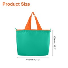 1Pcs 21″ x 16″ Washable Shopping Totes Fit in Pocket (Blue)