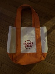 Trader Joe’s RARE Crew canvas mini tote orange