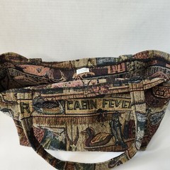 Tapestry Reusable Shopping Tote Bag – Fishing Theme, Double Handle Medium