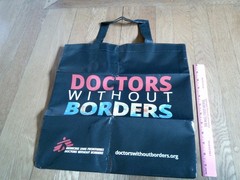 Doctors Without Borders Reusable Shopping Tote Bag Eco Friendly 15 x 15 FreeShip