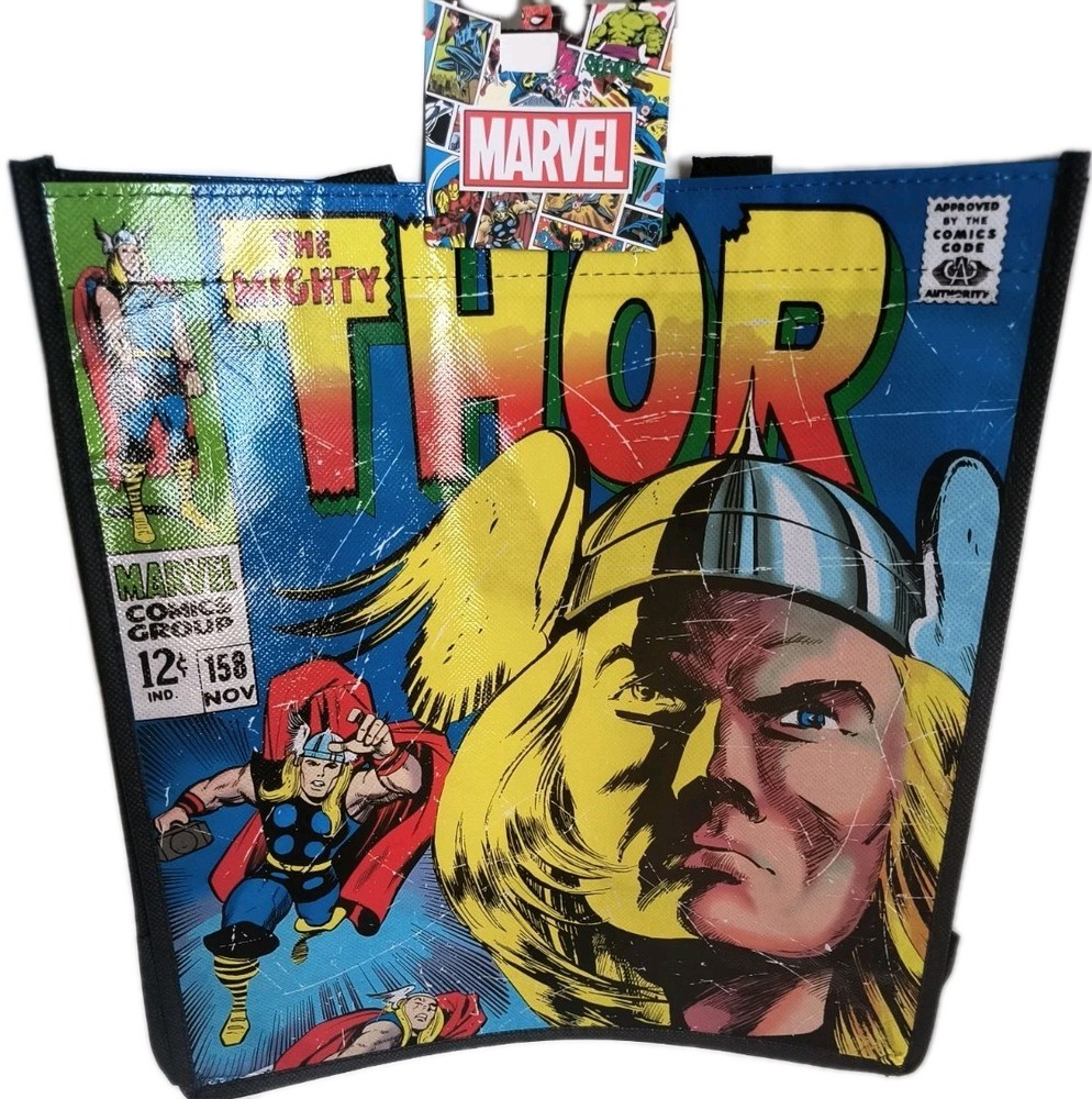 Marvel THOR Comic Superhero Reusable Eco Black Gift/Shopping Bag 🆕🆓shipping!
