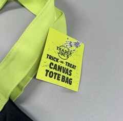 Limited Trader Joe’s Mini Halloween Black Green Purple Canvas Tote Bag