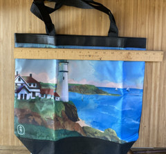 Memorial Sloan Kettering Cancer Center Tote Bag Lighthouse 16” x 13” x 6” Unused