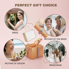 12 Pack Large Burlap Tote Bags with Handles Bridesmaid Wedding Favors Women G…