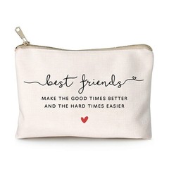 Best Friends Gifts Cosmetic Bag Friendship 9.8×7.2 inches, best friends