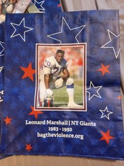 NY GIANTS LEONARD MARSHALL T2T FOUNDATION REUSABLE BAGS 3