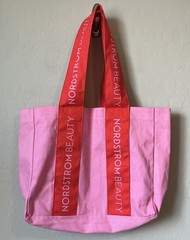 Nordstrom Anniversary Sale Beauty Tote Bag Red Pink Canvas 2025 Reusable