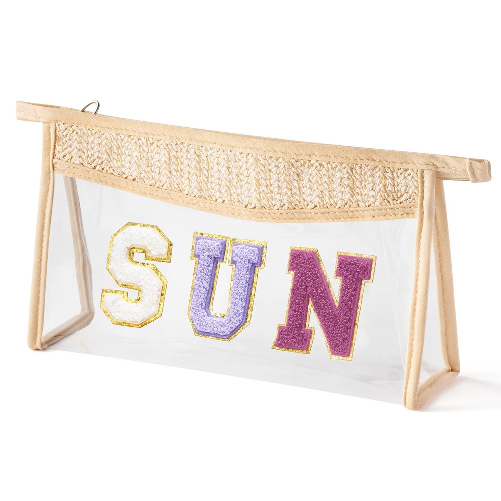 Belanttega Boho Patch Cosmetic Bag – SUN 9.84*2.76*5.51 inches, Multicolor