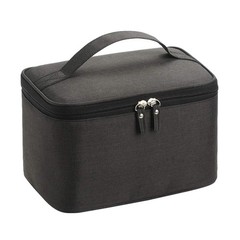 HOYOFO Women Makeup Bag Cosmetic Bags 9.5×6.3×5.5 Inch (Pack of 1), Black
