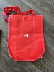 Lululemon Shopping Tote Reusable Bag Red Small 11×9.5 inches