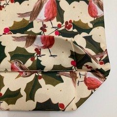 Tesco Caroline Gardner Robin Christmas Tote Bag Holly Eco Gift Shopper New