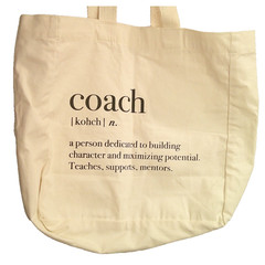 Sports Coach – Off White/ Black Classic Reusable Shopping Bag Team Gift