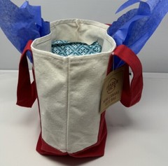 TRADER JOE’S MINI PASTEL CANVAS TOTE BAG BABY BLUE NWT FREE GIFT FAST SHIP 🎁