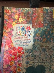 Natural Life Reusable Tote Bag, Patchwork Themed, NEW