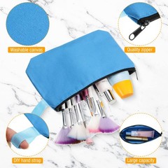 Frienda 40 Pack Canvas Makeup Bags Bulk 7.4 x 5.1 x 1.7 Inch, 10 colors