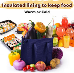 4 Pack Insulated Grocery Bags, Reusable Shopping Bags Cooler Bag
