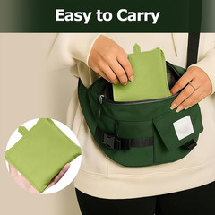 Washable Large Foldable Shopping Bag, Waterproof Reusable Grocery Bag Holder,for