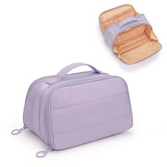 OCHEAL Travel Makeup Bag – Wide Open Flat Cosmetic Organizer 003_Purple