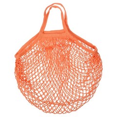 Cotton Mesh Bag, 15×13.8″ Mesh Net String Grocery Bags Orange