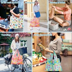 Extra Large 50lbs Foldable Reusable Grocery Bag Shopping Tote Bag Handle