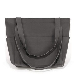 XL Heavy Duty Canvas Grocery Bag Multi Purpose Tote Outer Pockets