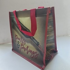 Reusable Wine Bottle Bag Holds 6 Bottles Pours Pairings 6.5×10.75×10″ Multicolor