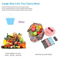 Reusable Grocery Shopping Bags Foldable Washable Waterproof Heavy Duty