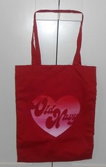OLD NAVY RED WITH HEART COTTON TOTE BAG – ONE SIZE