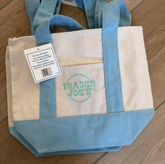🔥 Trader Joe’s – Mini Canvas Tote Bag – Blue – Spring 2026 – Limited Edition 🔥