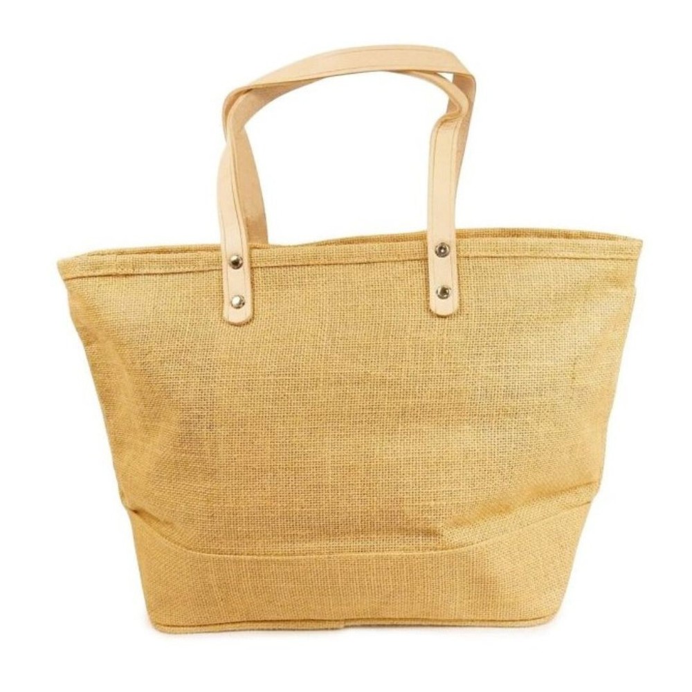 Bridesmaid Bag gift | Leather Handle Jute Carry Bag Wedding Party Gift