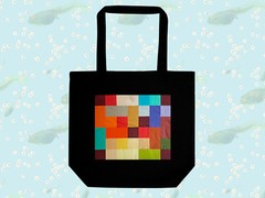 Quilt Geometry Color Blocks Tote Bag Eco-Friendly Organic Cotton Luxury Shopping