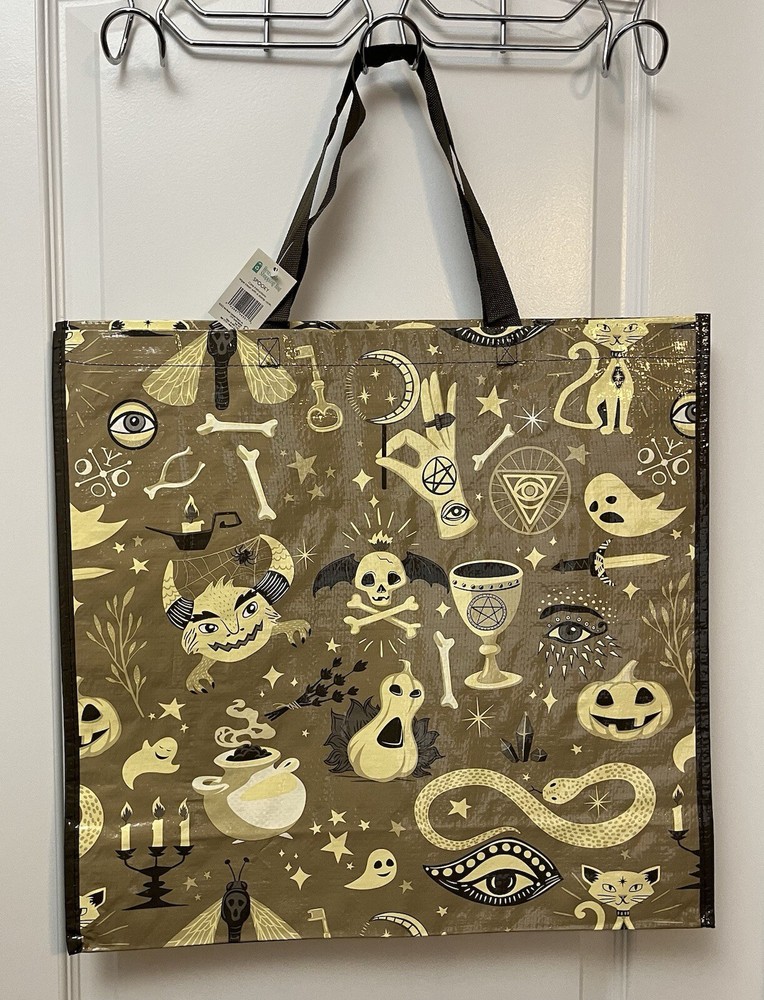Witchcraft Magic Vector Pattern HALLOWEEN Reusable Tote- Gift Bag 19″x18″x6.5″🪄