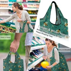 Set of 6 X-Large Animal Print Reusable Grocery Bags – Stylish Eco-Friendly Tote