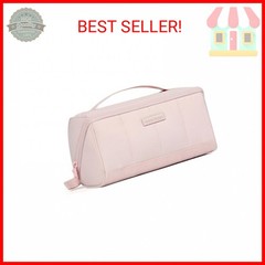 NISHEL Travel Makeup Bag for Women, Fluffy & Lightweight Open Flat Cosmetic Orga
