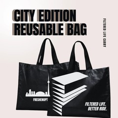 FreshenOPT Canada City Edition Reusable Shopping Bag | Eco Tote Bag