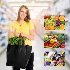 Fashionable 24-Pack Non-Woven Reusable Grocery Bags – Perfect for Any Occasion