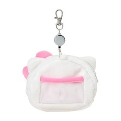 Sanrio Hello Kitty Face-Shaped Pass Case & Pouch Cotton PVC Steel and Polyester