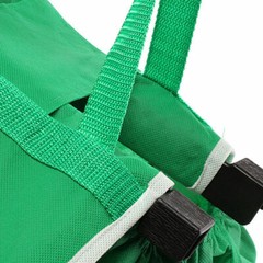 2X Foldable Eco Reusable Grocery Shopping Bag Grab Supermarket Tote Clip to Cart