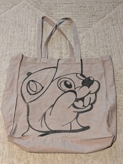 Buc-ee’s Tan Beaver Heavy Duty Canvas Tote-Beach Bag 18x18x5 Double Sided