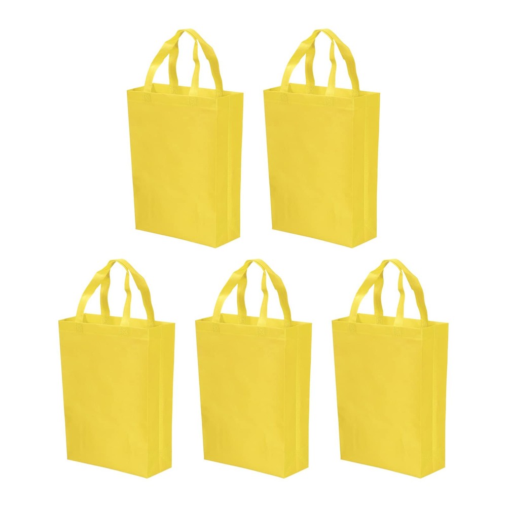 10 PCS Reusable DIY Blank NonWoven Tote Bags Arts Crafts Yellow 36×25 cm