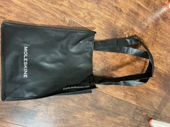 Moleskine Black Logo Small Tote Canvas Plastic Store Bag