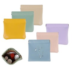 honitty Mini Travel Makeup Bag,Portable Popper Organizer, Cute 6PCS-PU