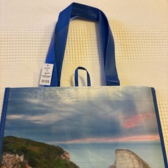 Earthwise Reusable Shopping Bag Tote Eco Friendly Ocean Beach Cave Sunset NWT
