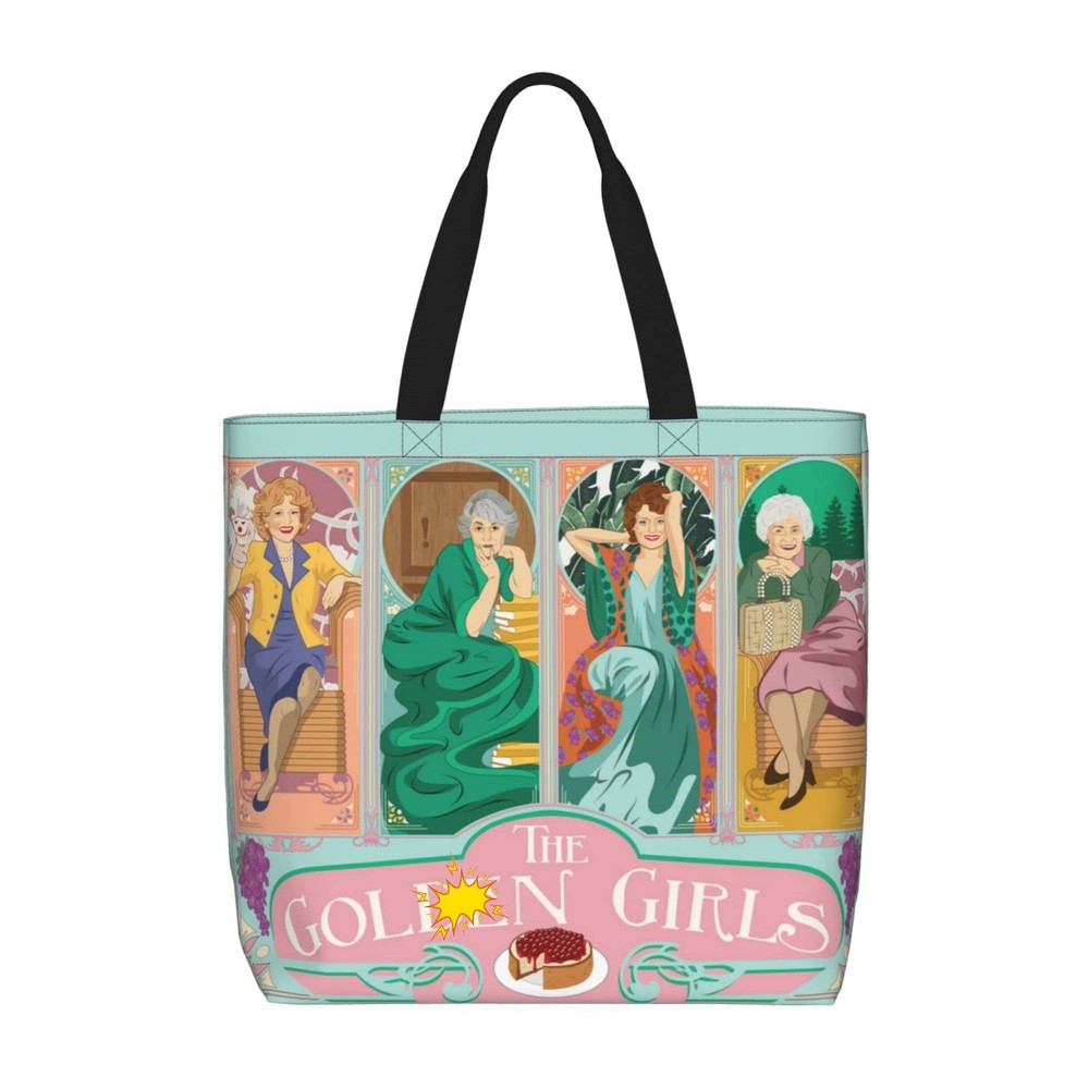 The Gold Girls Tote Bags Large Shopping Grocery Shoulder Bag Thank You for Be…